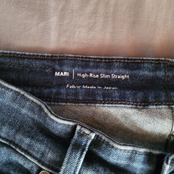 AG Adriano Goldschmied Mari Jeans Sz 28 High Rise Slim Straight Stretch Japanese - Picture 3 of 8